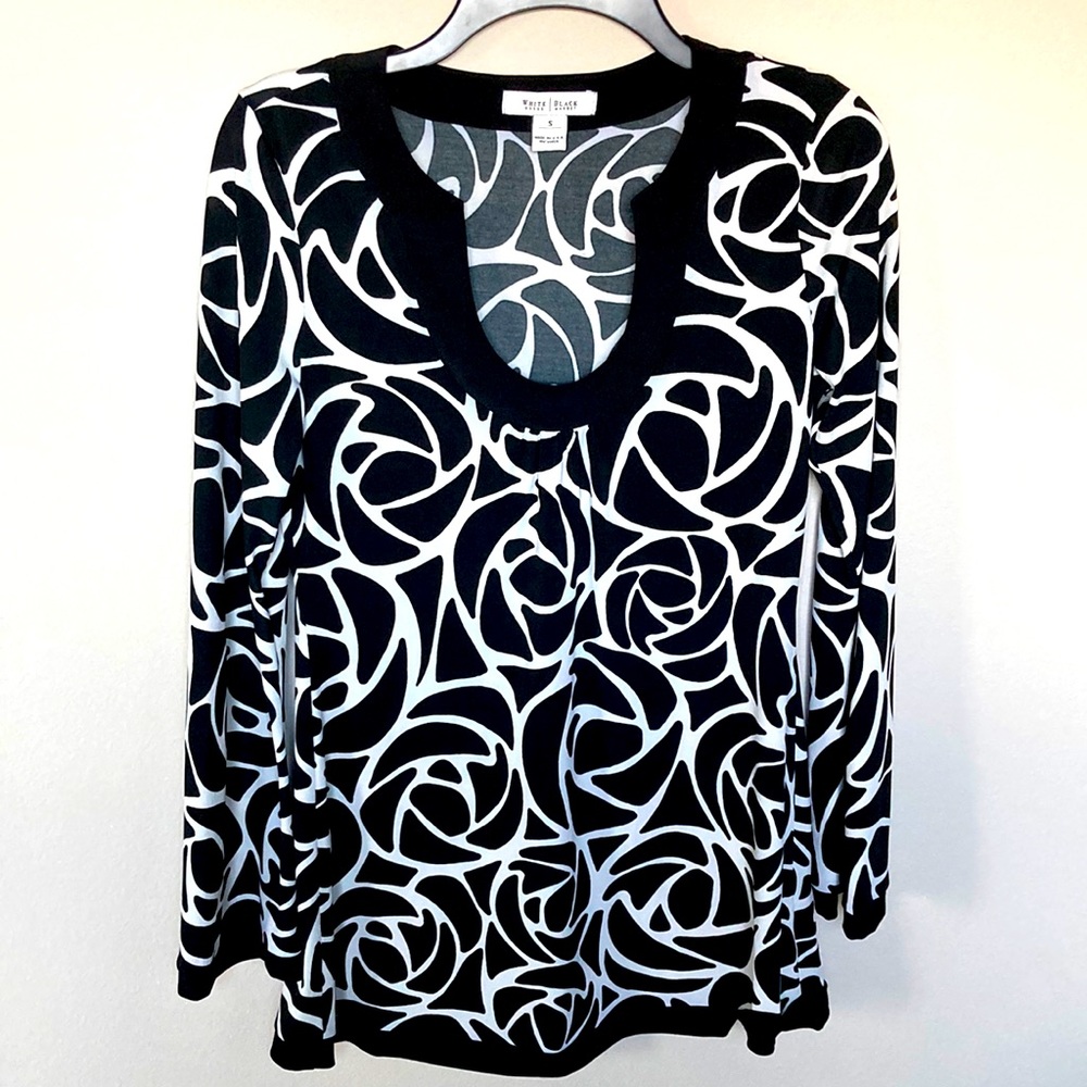 White House Black Market Print Blouse